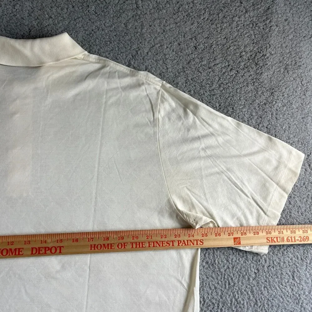 Vintage Ralph Lauren Polo Golf‎ Shirt Mens Large Light Yellow Argyle Pullover